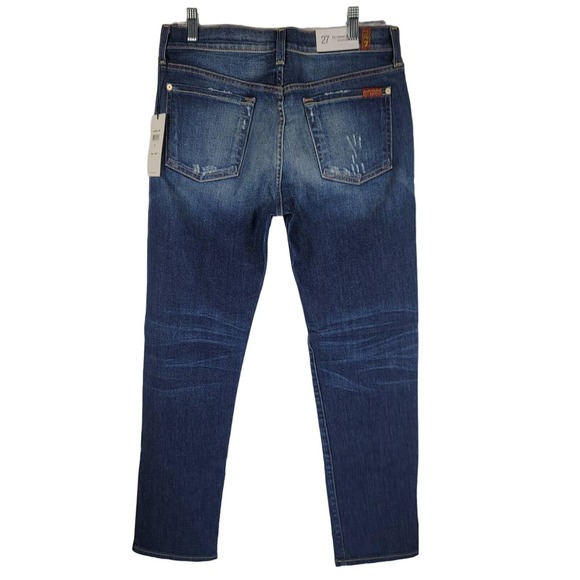 7 For All Mankind The Real Relaxed Skinny The Girlfriend Jeans 27 NWT MSRP $225 - Picture 2 of 7